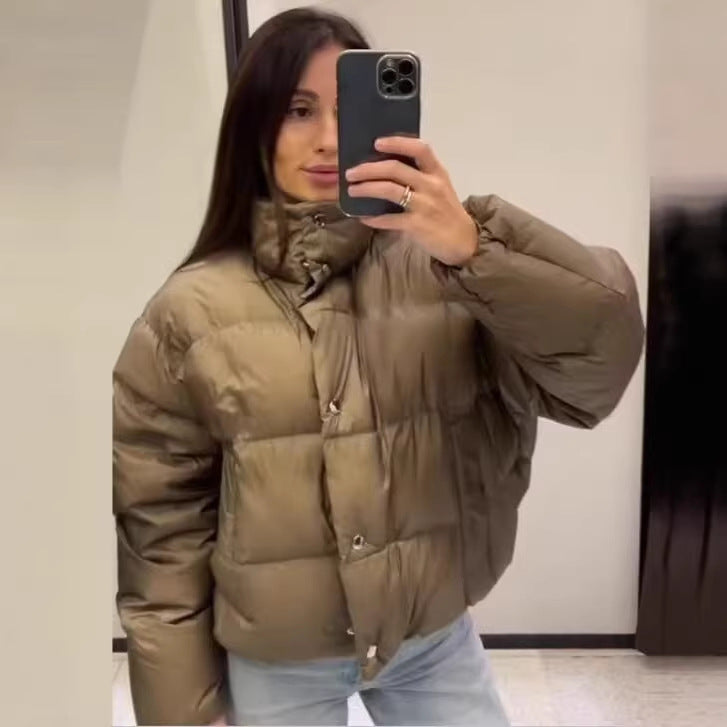 Giubotto in cotone con collo alto