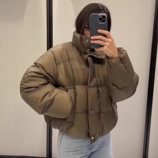 Giubotto in cotone con collo alto